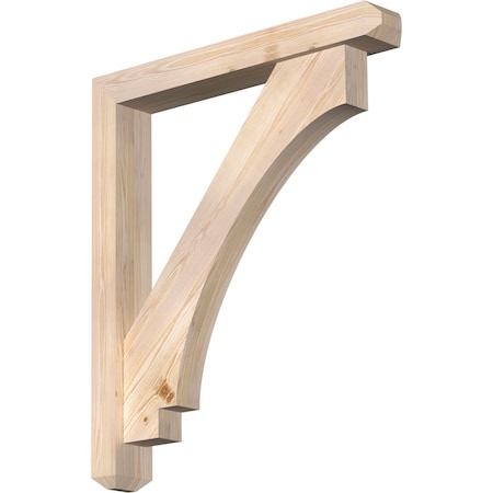 Ekena Millwork Imperial Craftsman Smooth Bracket w/ Offset Brace, Douglas Fir, 5 1/2"W x 38"D x 44"H BKT0604X38X44IMP04SDF